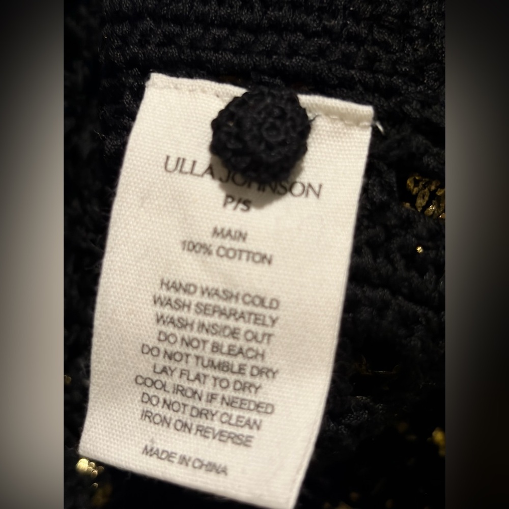 Ulla Johnson Evelyn Metallic Crochet Gown in Goldfoil - Picture 15 of 16